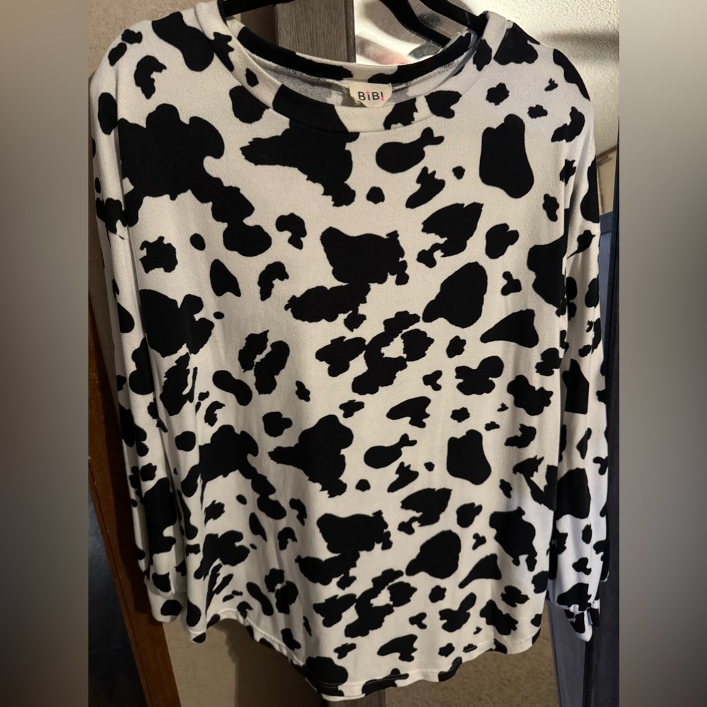 Cow print Bibi brand top